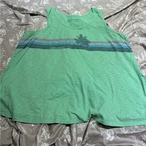 Life is Good green slub tank top XXL